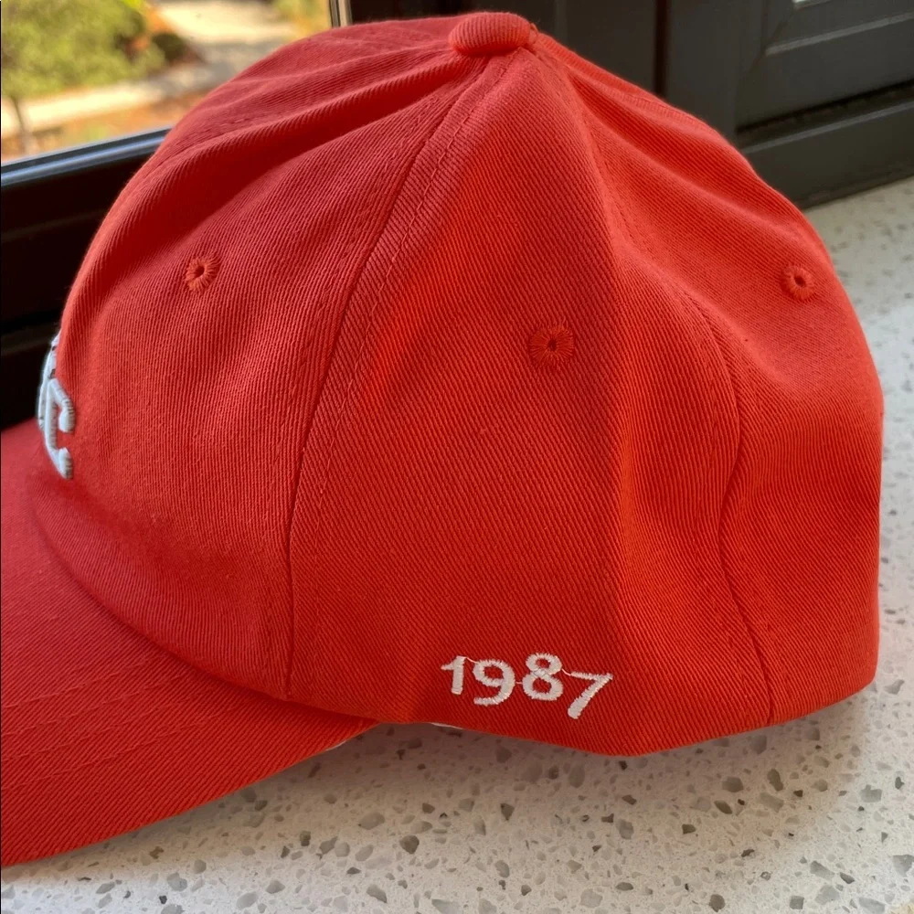 NYC 1987 Embroidered Cotton Adjustable‎ Orange Baseball Hat Ball Cap NEW